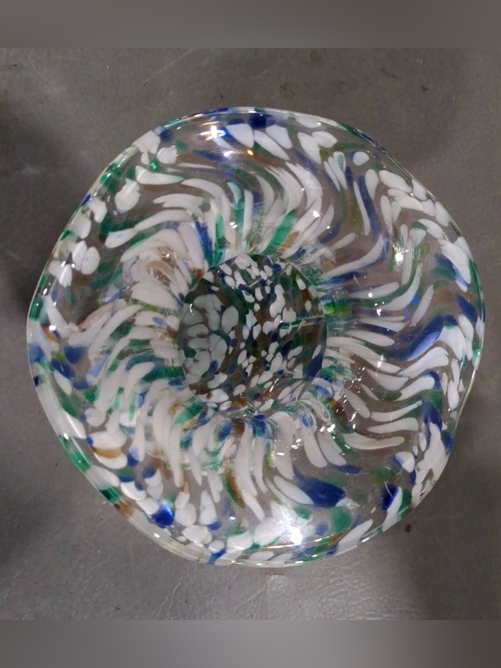 Murano Italy Confetti Ruffled Art Glass Hand Blown Mid Century Vase NWOT - Picture 5 of 7